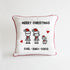 Christmas Stick Figure Cushion - 3 People/Pets